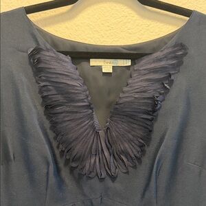 Boden Navy Midi Dress with Pleated Detail